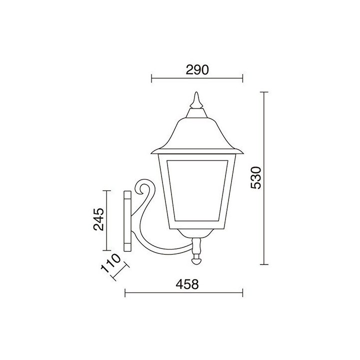Aplique ROB Medium IP43 E27 42W Cristal matizado Blanco DOPO 264E-G05X1A-01