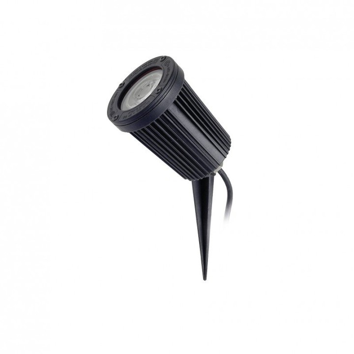 Proyector piqueta tilt TIR IP66 GU10 LED Bulb 5W 345lm CRI80 3000K 36º Negro CRISTHER 319A-L2105A-02