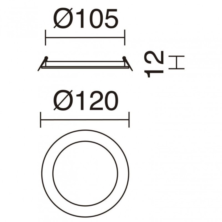 Empotrable techo GIA Round Recessed IP23 LED SMD 6W 420lm CRI80 3000K Blanco INDELUZ 599A-L3106A-01