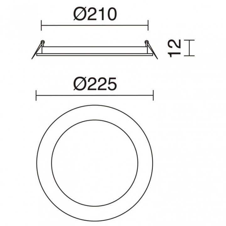 Empotrable techo GIA Round Recessed IP23 LED SMD 18W 1710lm CRI80 4000K Blanco INDELUZ 599A-L3318A-01