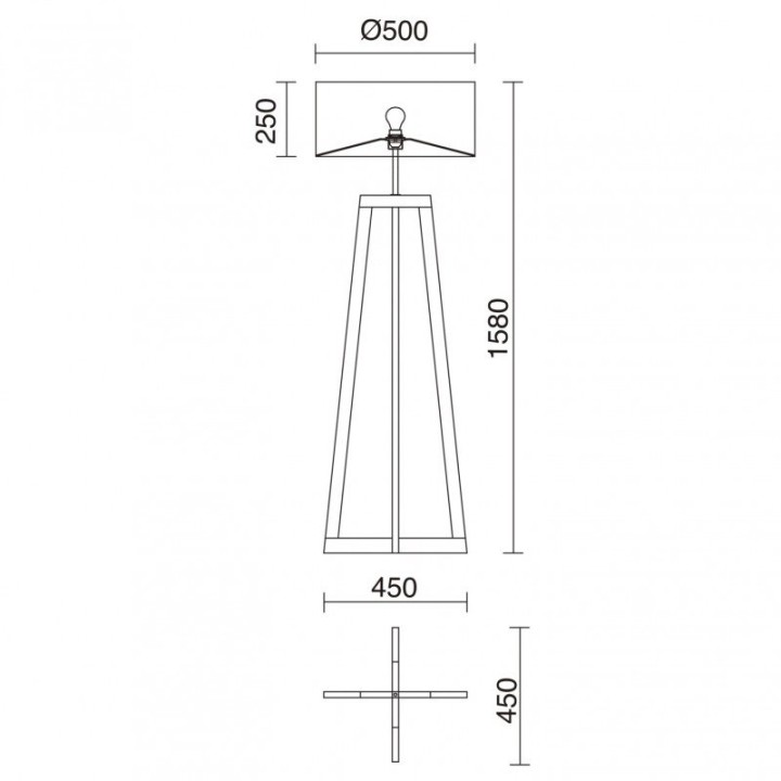 Pie de salón KARA E27 42W Madera haya EXO 703A-G05X1A-50