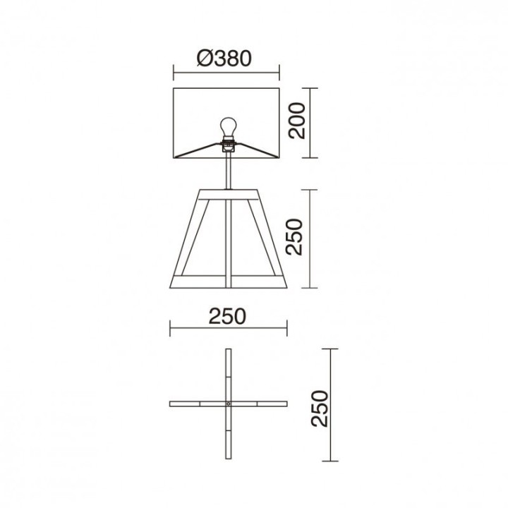 Sobremesa KARA E27 40W Madera haya EXO 703B-G05X1A-50