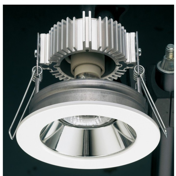 Empotrable techo SILVER Fixed Round IP30 GU10 50W Blanco INDELUZ 737A-G21X1B-01