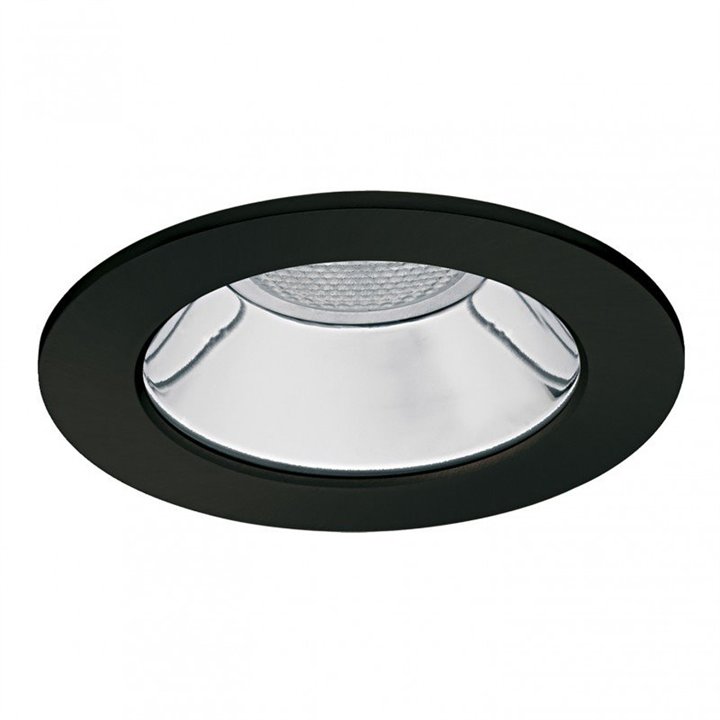 Empotrable techo SILVER Fixed Round IP30 GU10 50W Negro INDELUZ 737A-G21X1B-02