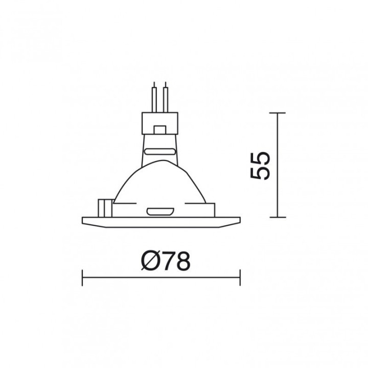 Empotrable techo NIX Fixed Round GU5.3 50W Negro INDELUZ 780A-G23X1D-02