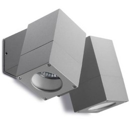 Apliques para Exterior ICARO 2 focos Aluminio Gris