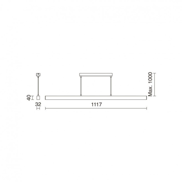 Suspensión SIGMA Dali LED SMD 44W 5404lm CRI90 2700K 48º Gris INDELUZ 809A-L38RDB-03