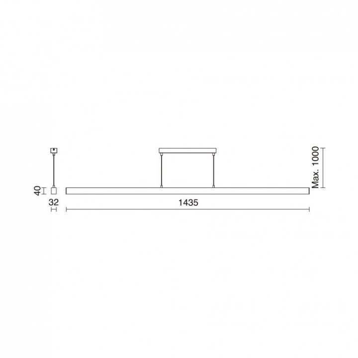 Suspensión SIGMA LED SMD 57W 6948lm CRI90 2700K 48º Blanco INDELUZ 809B-L3857B-01