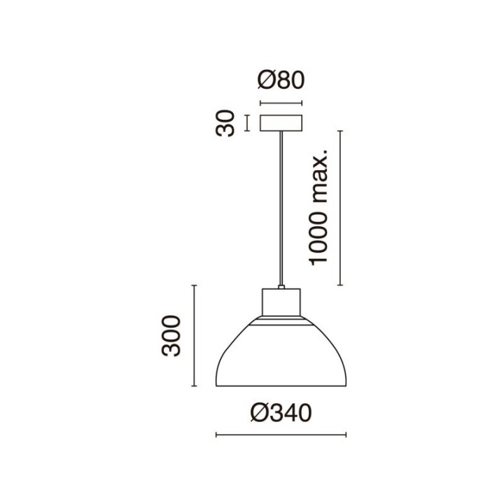 Suspensión VALAN E27 60W Azul Claro EXO 844A-G05X1A-BL