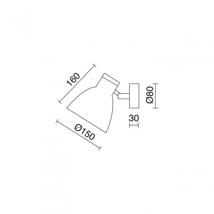 Aplique tilt VALAN E27 60W Azul Claro EXO 846B-G05X1A-BL
