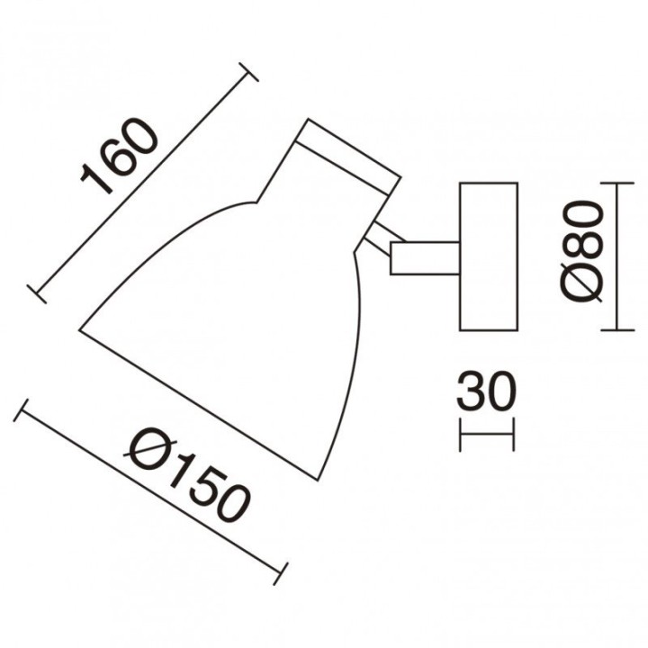 Aplique tilt VALAN E27 60W Moca EXO 846B-G05X1A-MK