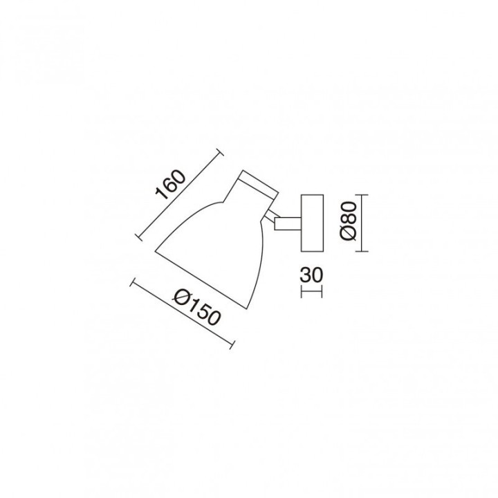 Aplique tilt VALAN E27 60W Moca EXO 846B-G05X1A-MK
