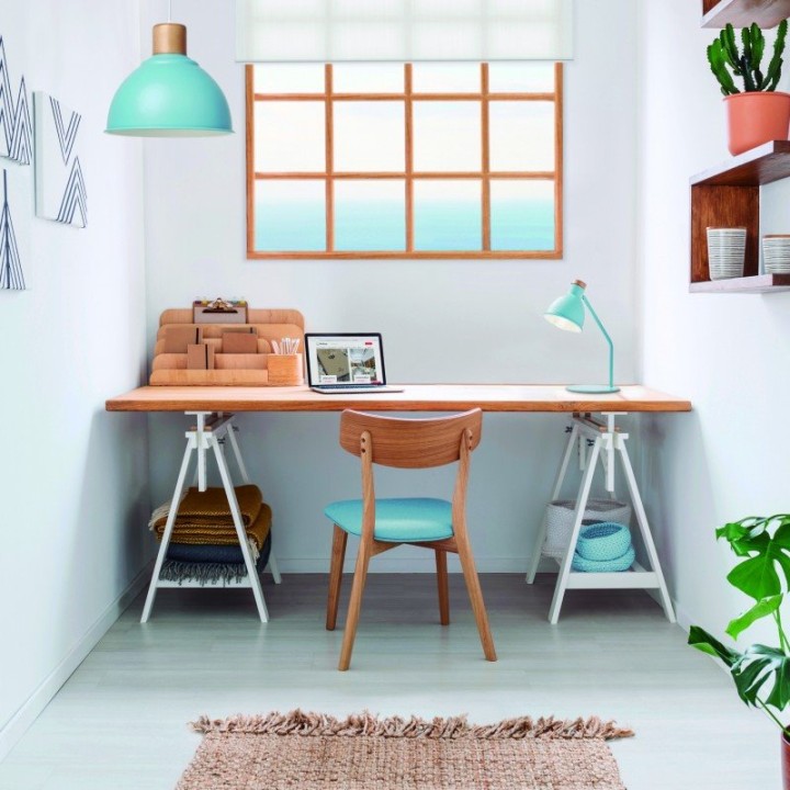 Sobremesa tilt VALAN E27 60W Azul Claro EXO 846C-G05X1A-BL
