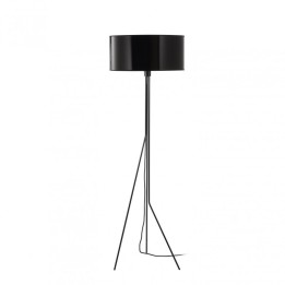 Pie de salón DIAGONAL E27 13W Negro Negro sintético EXO 855A-G05X1A-02-SB