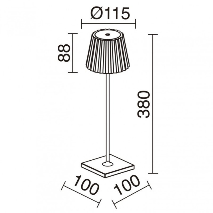 Portátil LITTA Round IP54 Touch dimming LED SMD 2.20W 200lm CRI80 3000K 45º microUSB Marrón óxido DOPO 914A-L0103L-90