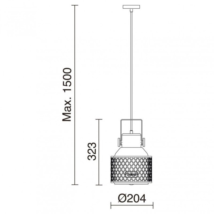 Suspensión TOSCA Small E27 60W Blanco EXO 956A-G05X1A-01