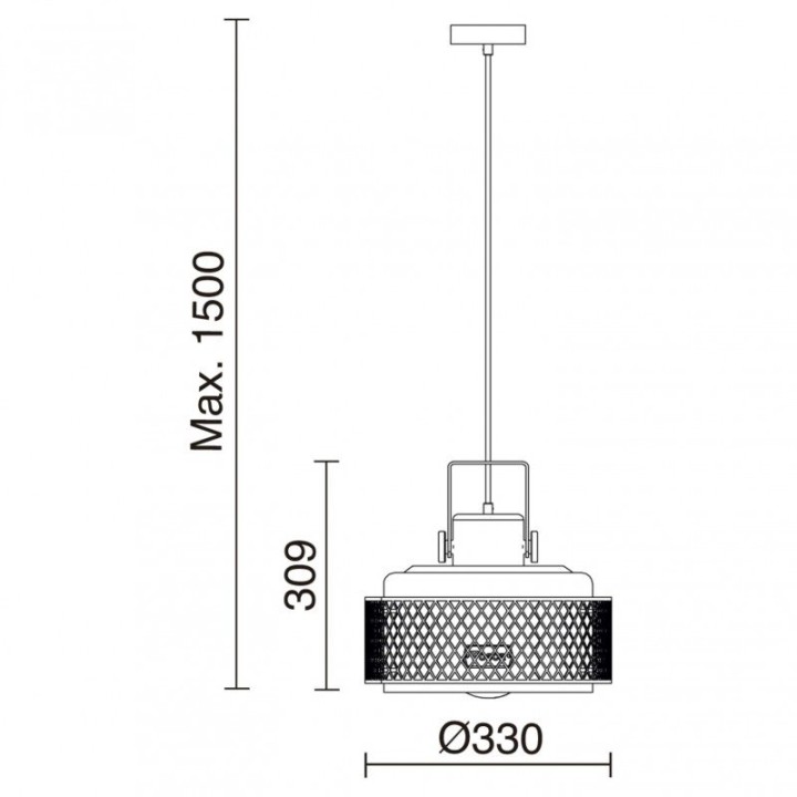 Suspensión TOSCA Large E27 60W Blanco EXO 956B-G05X1A-01