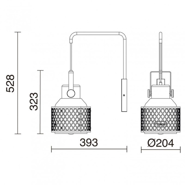 Aplique TOSCA E27 60W Blanco EXO 956C-G05X1A-01