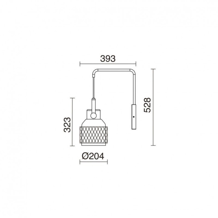 Aplique TOSCA E27 60W Blanco EXO 956C-G05X1A-01