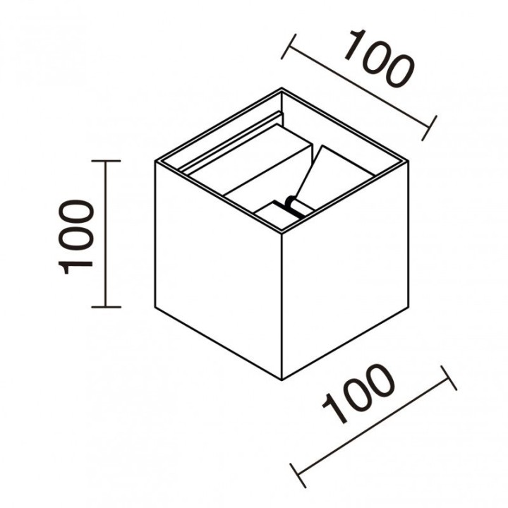 Aplique BEAM IP54 LED COB 2x3W 290lm CRI80 3000K 5º/130º up-down Blanco DOPO 960A-L3106B-01