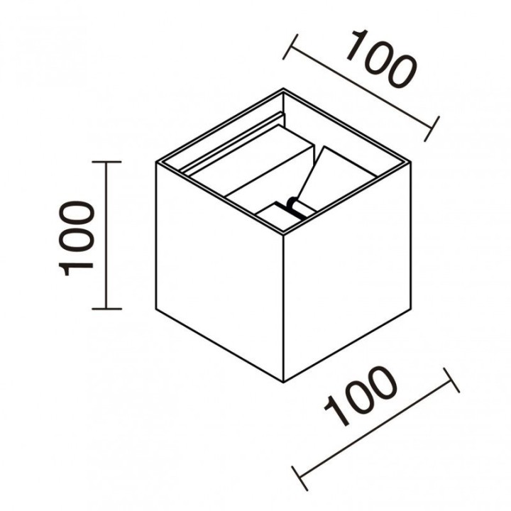 Aplique BEAM IP54 LED COB 2x3W 290lm CRI80 3000K 5º/130º up-down Blanco DOPO 960A-L3106B-01