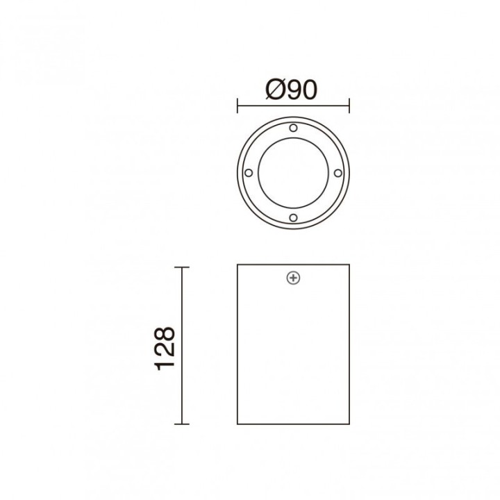 Adosado STONE IP65 GU10 12W Concrete blanco CRISTHER 965D-G21X1A-NW