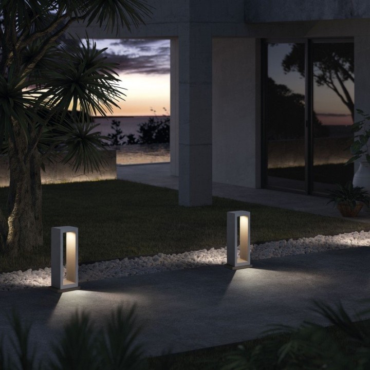 Baliza STONE IP65 LED COB 6W 400lm CRI80 3000K 180º 535mm Concrete natural CRISTHER 965F-L3106B-NN