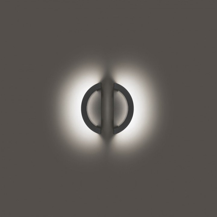 Aplique LOOP IP65 LED SMD 9.50W 1295lm CRI80 3000K 50º Negro DOPO 982A-L3109A-02