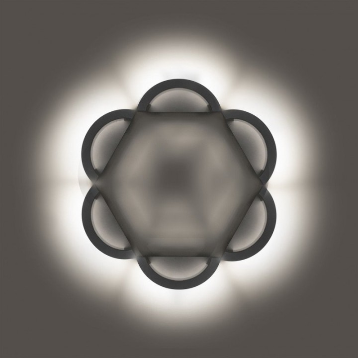 Aplique LOOP IP65 LED SMD 9.50W 1295lm CRI80 3000K 50º Negro DOPO 982A-L3109A-02