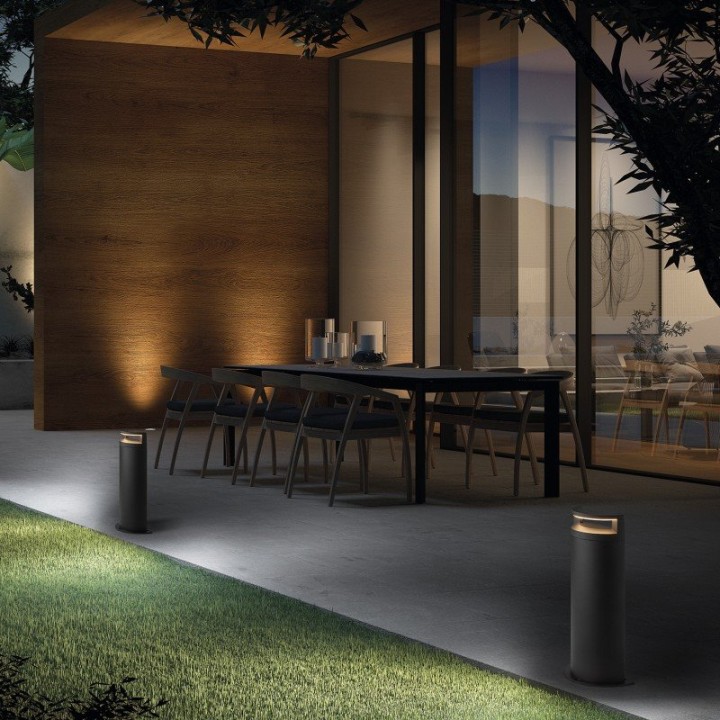 Baliza LOOP IP65 LED SMD 9.50W 1295lm CRI80 3000K 50º 500mm Negro DOPO 982B-L3109A-02