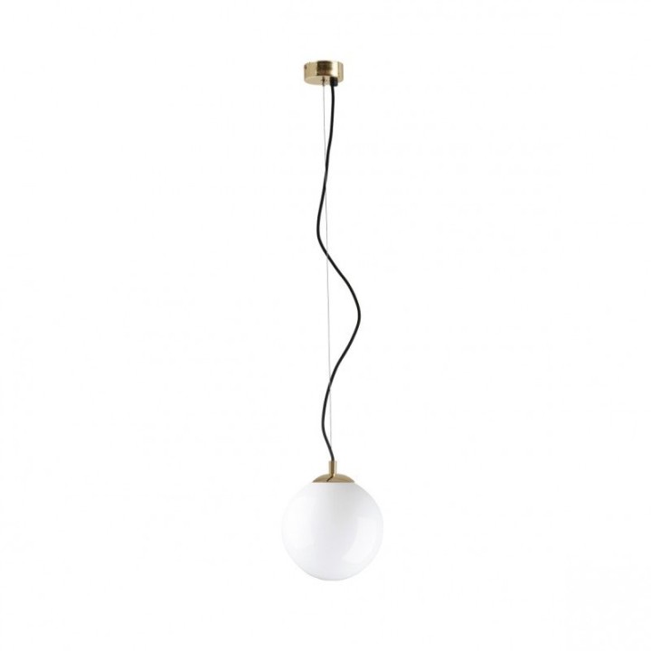 Suspensión OXY E27 40W ⌀200mm Cristal opalizado Oro EXO 984A-G05X1A-47-27