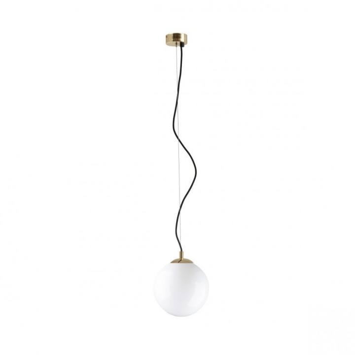 Suspensión OXY E27 40W ⌀250mm Cristal opalizado Oro EXO 984B-G05X1A-47-27
