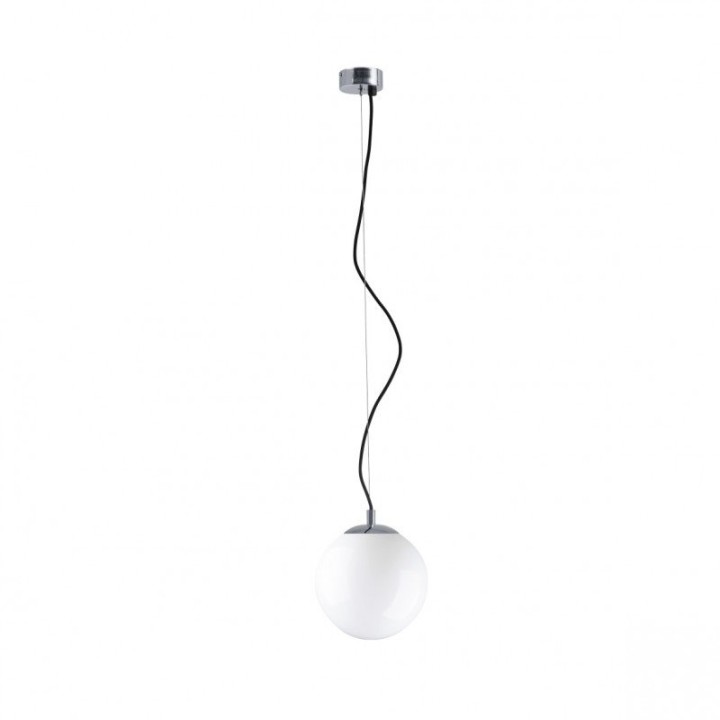 Suspensión OXY E27 60W ⌀400mm Cristal opalizado Cromo EXO 984E-G05X1A-32-27