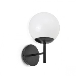 Aplique OXY E27 40W Cristal opalizado Negro EXO 984F-G05X1A-02-27