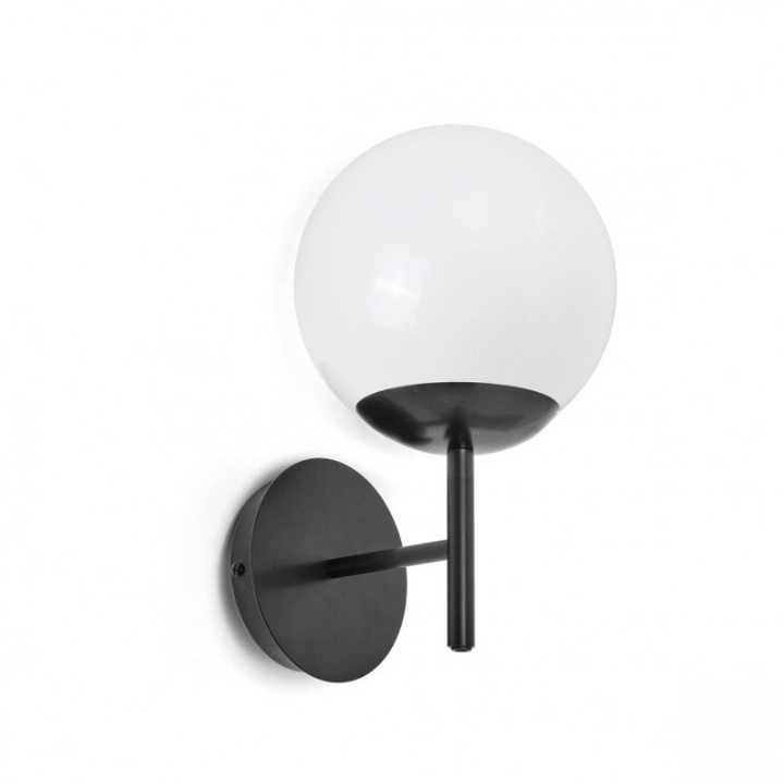 Aplique OXY E27 40W Cristal opalizado Negro EXO 984F-G05X1A-02-27