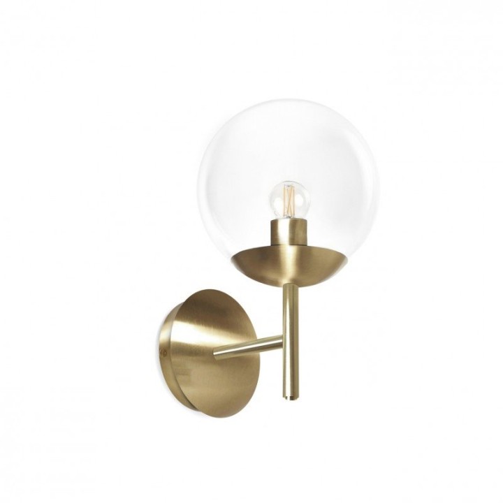 Aplique OXY E27 40W Cristal transparente Oro EXO 984F-G05X1A-47