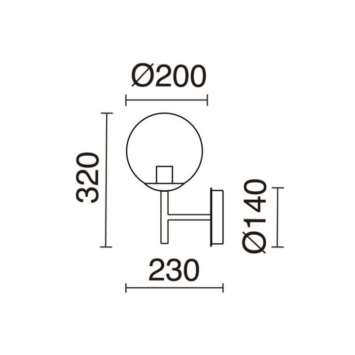 Aplique OXY E27 40W Cristal transparente Oro EXO 984F-G05X1A-47