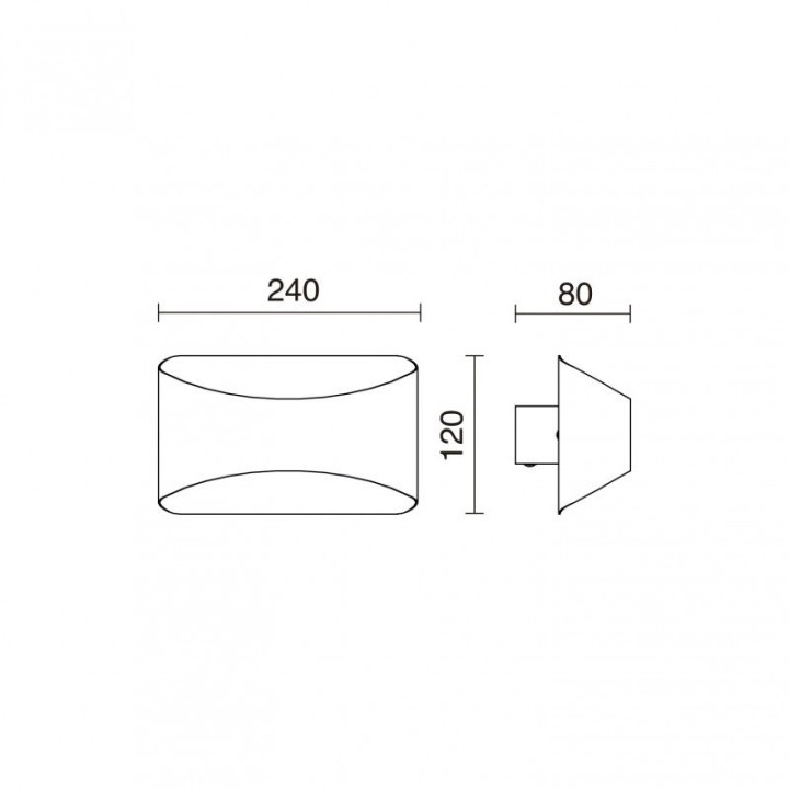 Aplique COOPER LED SMD 2835 9W 850lm 3000K Blanco EXO 987A-L0109B-01