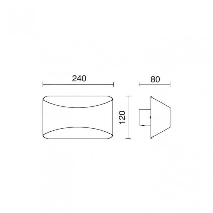 Aplique COOPER LED SMD 2835 9W 850lm 3000K Negro EXO 987A-L0109B-02