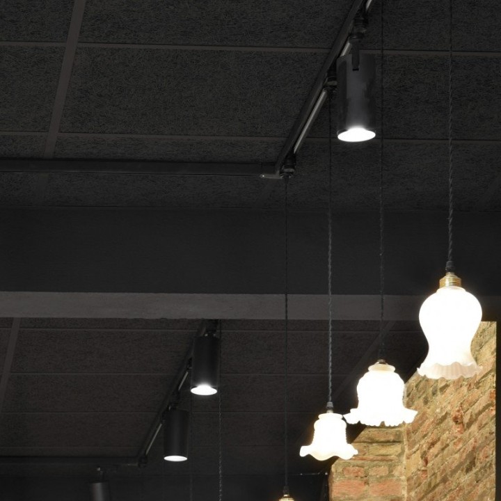Proyector carril/superficie AMY LED COB 25W 2874lm CRI90 4000K 36º Negro INDELUZ 997A-L4025B30-02