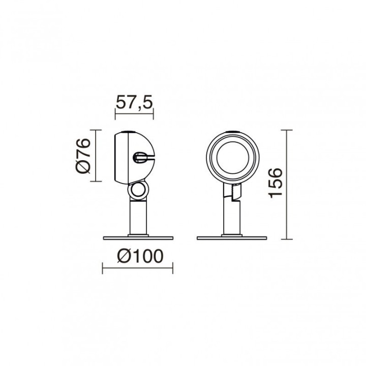Proyector superficie tilt GIBSON IP65 LED SMD 10W 1170lm CRI80 4000K 60º Negro CRISTHER 998B-L3310E-02