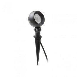 Proyector piqueta tilt GIBSON IP65 LED SMD 6W 600lm CRI80 3000K 36º Negro CRISTHER 998C-L3106E-02