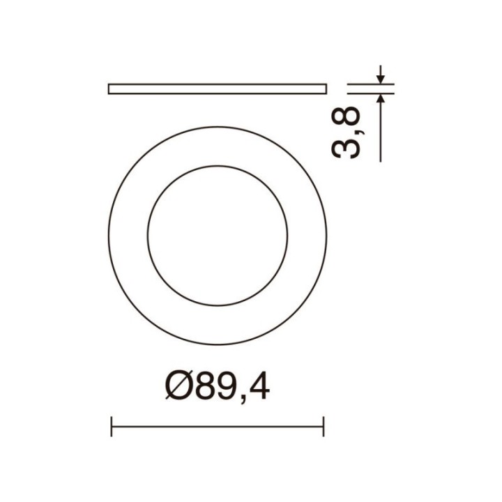 Embellecedor KRAO Round S Negro INDELUZ A13A-1036-02