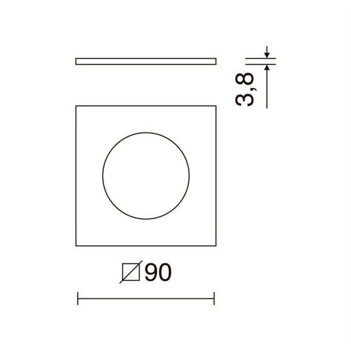 Embellecedor KRAO Square S Blanco INDELUZ A13B-1036-01