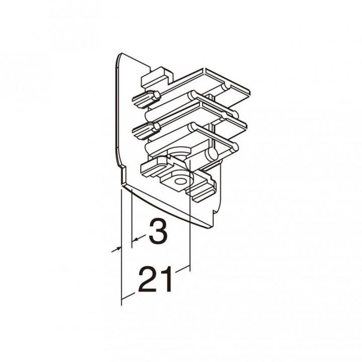 Tapa final TRACK Negro INDELUZ A61G-786-02
