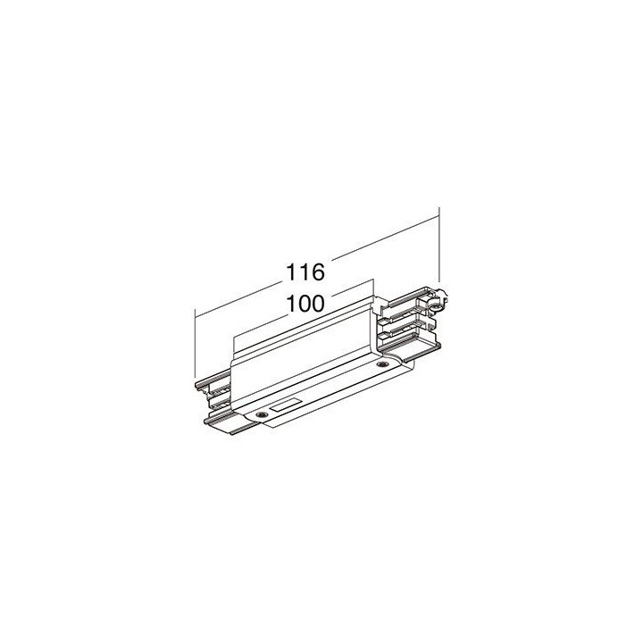 Alimentación central TRACK Blanco INDELUZ B28H-X33X2B-01