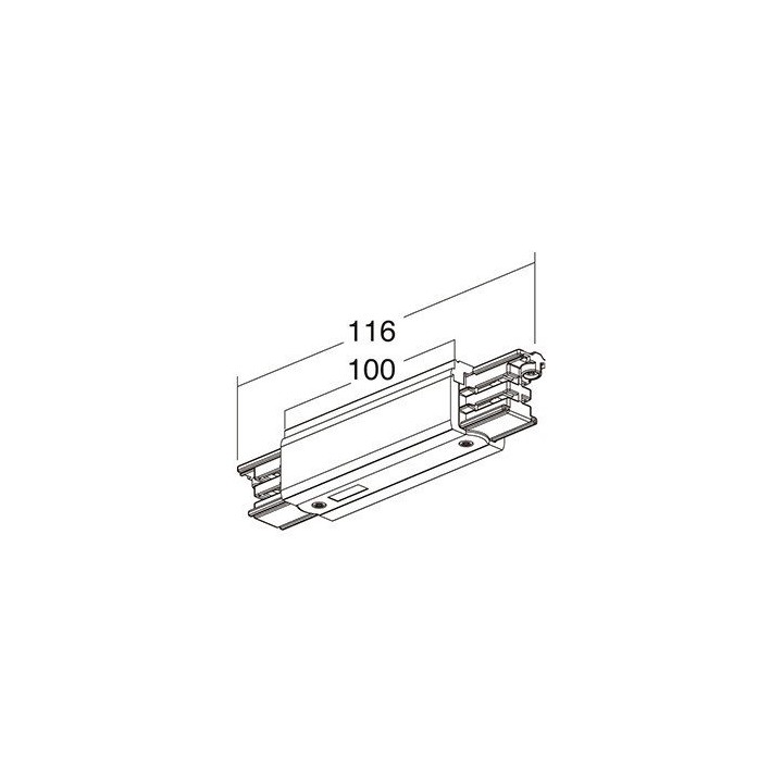 Alimentación central TRACK Negro INDELUZ B28H-X33X2B-02