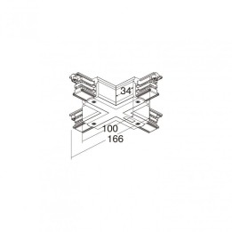 Unión X TRACK Blanco INDELUZ B28J-X33X2B-01