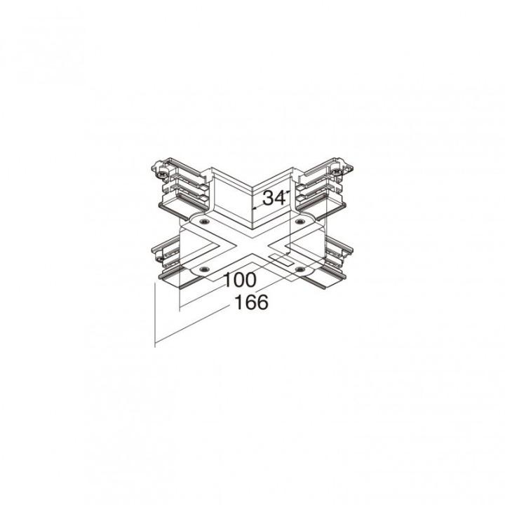 Unión X TRACK Blanco INDELUZ B28J-X33X2B-01