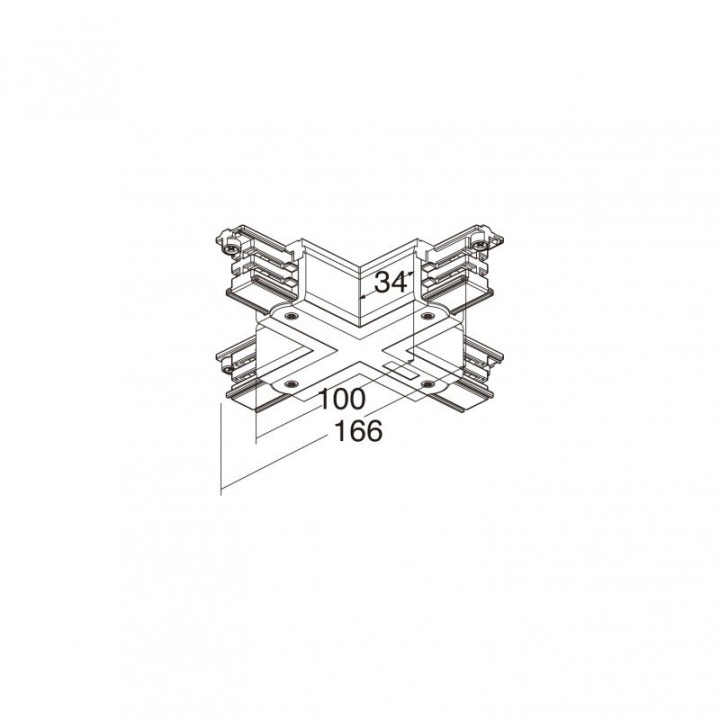 Unión X TRACK Negro INDELUZ B28J-X33X2B-02